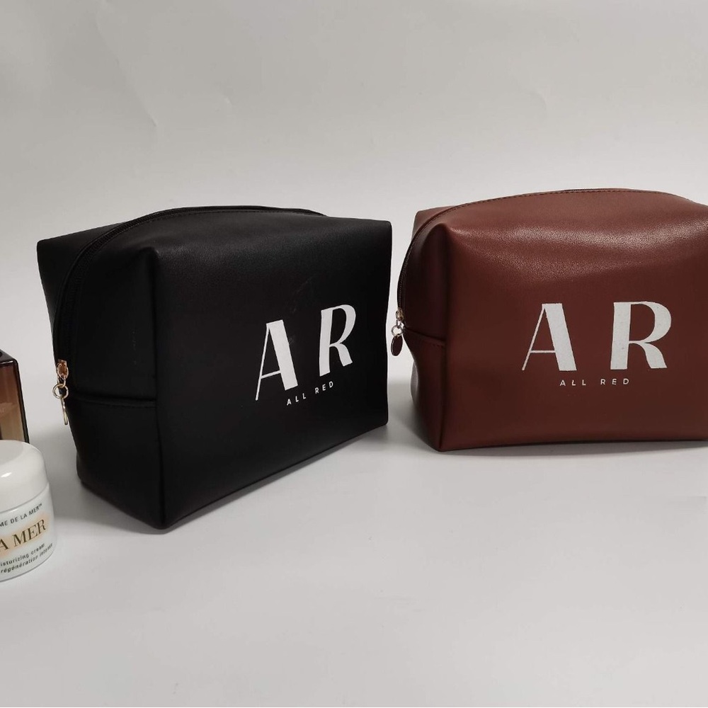 Men's Black and Brown Toiletry Bags